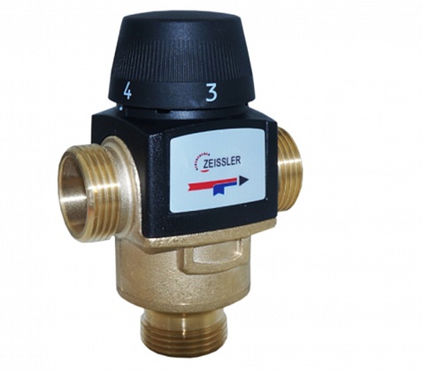 Клапан 1" (20-55'C) термосмесительный "ZEISSLER" ТIМ